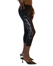 Load image into Gallery viewer, Black Script Capris
